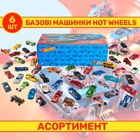 Фото Набір із шести базових автомобілів Hot Wheels в асортименті 5785
