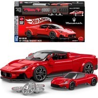Фото Колекційна машинка-конструктор Hot Wheels Brick Shop Speed Maserati MC20 250 деталей JFR90